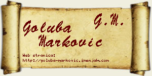 Goluba Marković vizit kartica